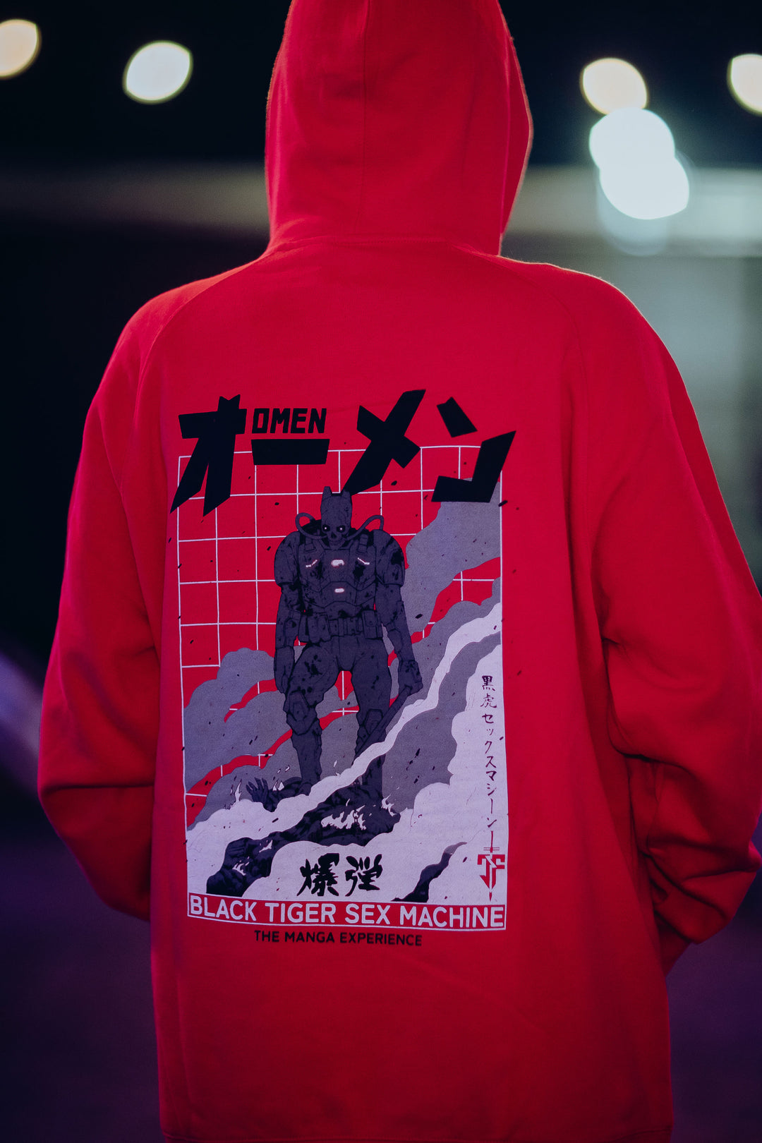 PRESALE: BTSM - OMEN Embroidered Red Hoodie