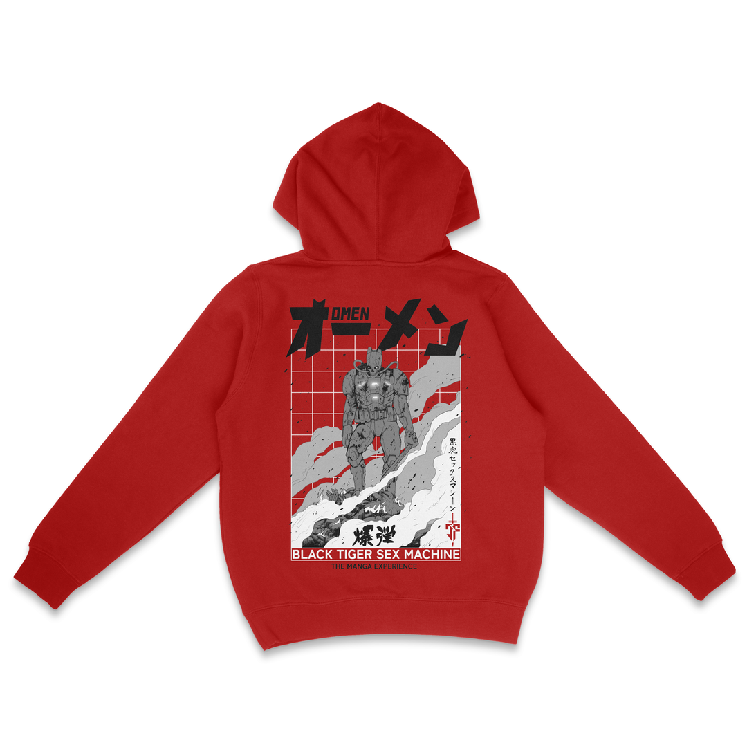 PRESALE: BTSM - OMEN Embroidered Red Hoodie